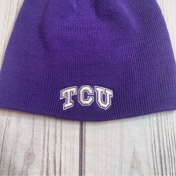 TCU Horned Frogs CFP Beanie Skull Cap OS College Football Basketball Texas - Picture 2 of 6